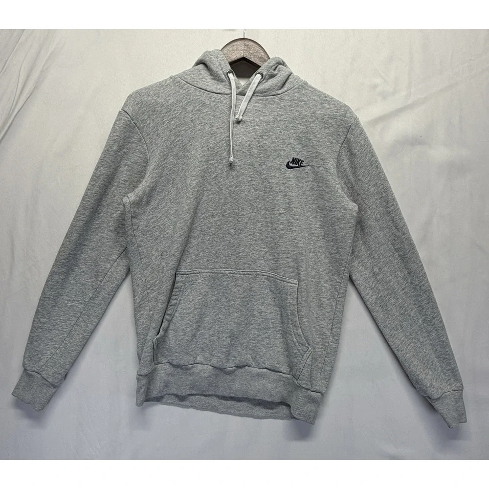 Nike Sportswear Club Fleece Hoodie Mens S Heather Gray Athleisure Gym Training